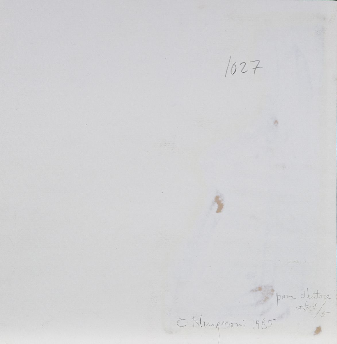 Carlo Nangeroni - Senza titolo - tecnica mista su cartoncino, 1985