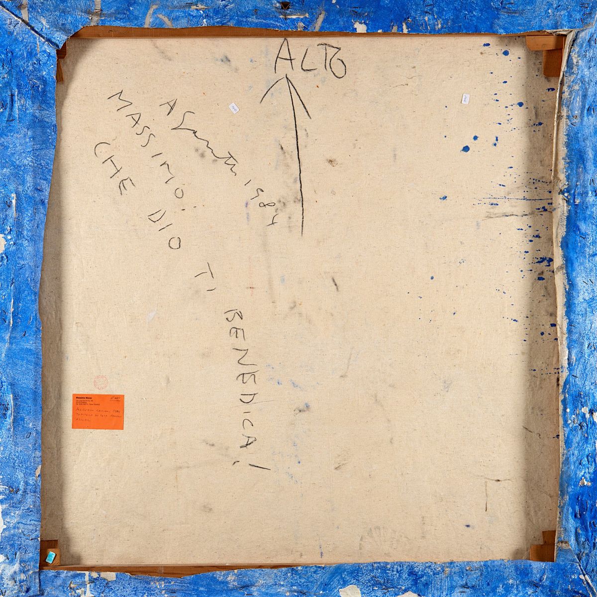 Alberto Garutti - Massimo: Che Dio ti benedica!, tempera su tela