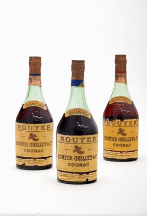 Rouyer Guillet Cognac Reserve de L'Ange 1865, 50 Ans and15 Ans (3 BT)