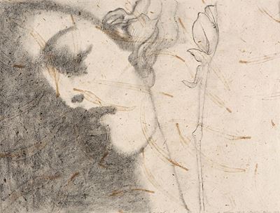 La primavera, carboncino su carta fatta a mano