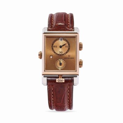 Cabriolet Golden Janus 042.449, orologio da polso in platino e oro rosa, anni '90