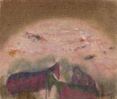 Collina Dalmata, olio su tela, cm 38x46, 1966