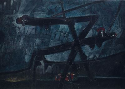 Animali fantastici, olio su tela, 1965