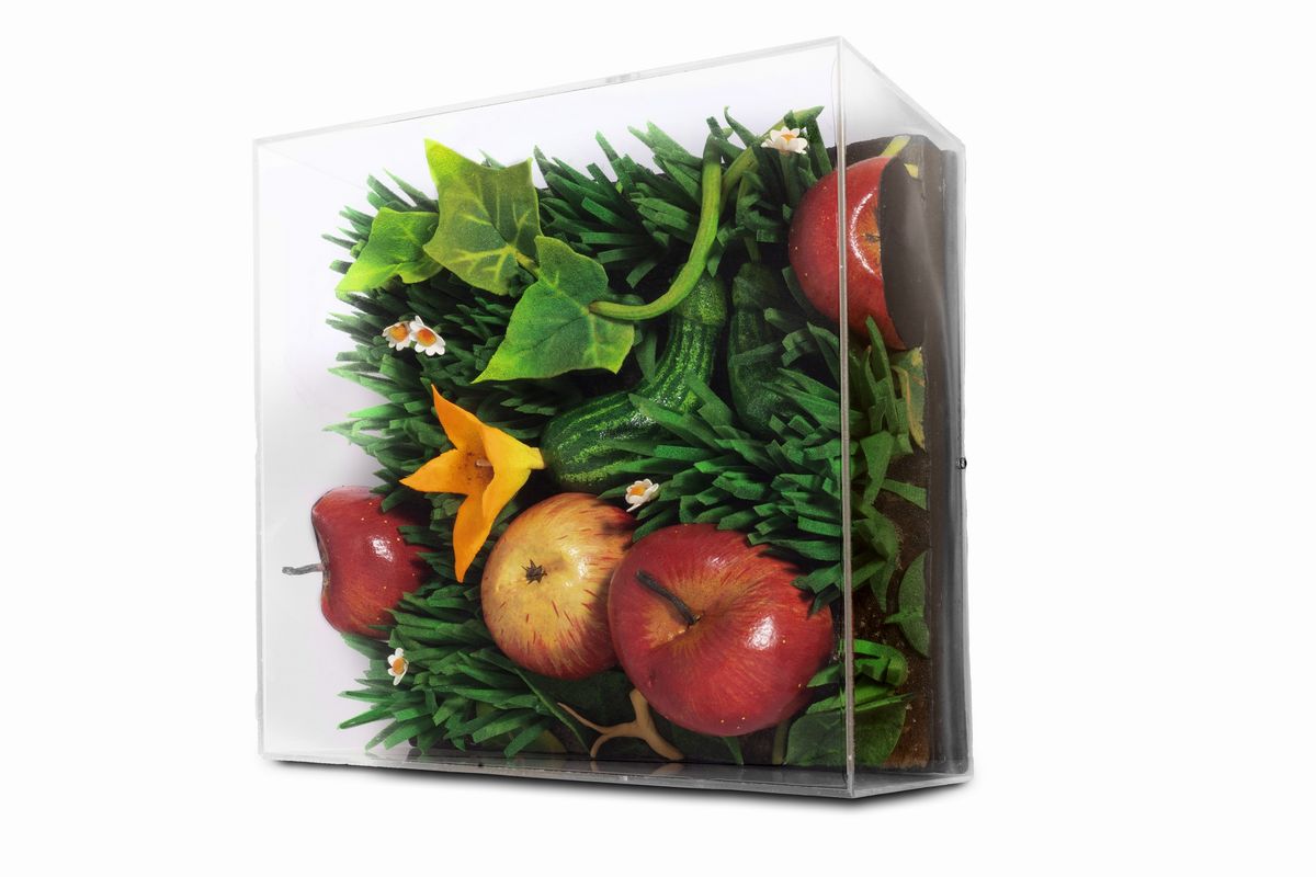 Piero Gilardi - Mele e zucchine, poliuretano espanso, 1996
