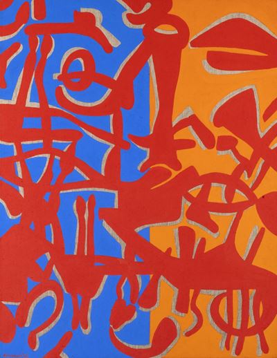 Senza titolo (vinilico su tela, 100 x 80 cm, 1990)