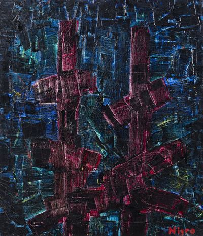 Senza titolo, olio su tela, cm 70 x 60