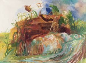 Girasoli in un campo di grano