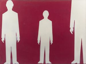 Uomini statistici - Tre bianchi su fondo rosso