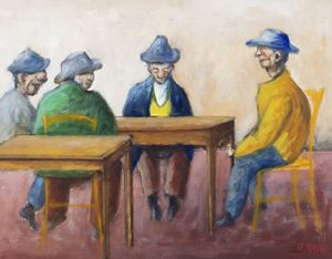 Quattro uomini al tavolo