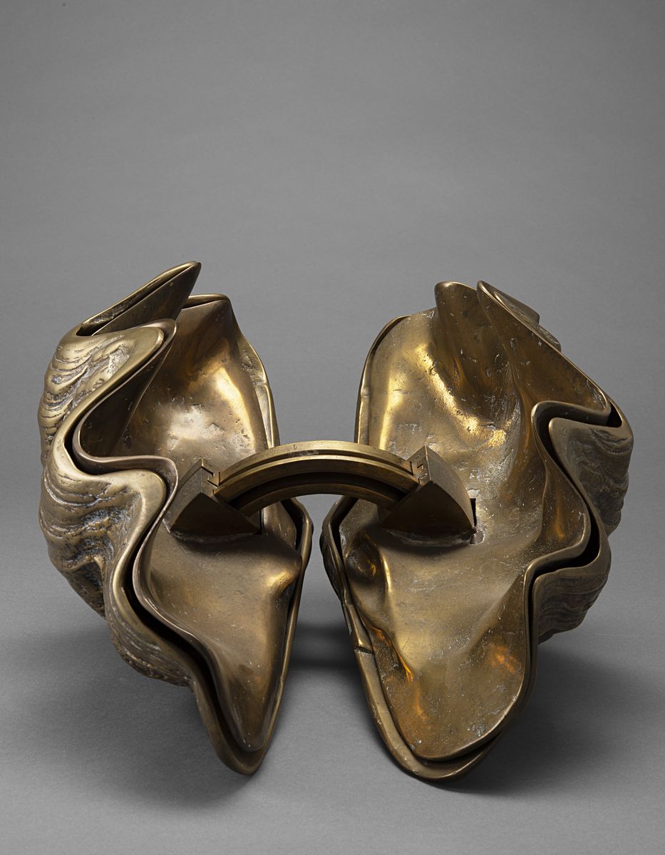 Rotella gigantea, scultura apribile in bronzo