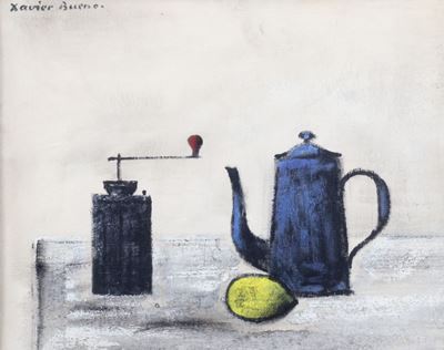 Natura morta, olio su cartone telato, 1967
