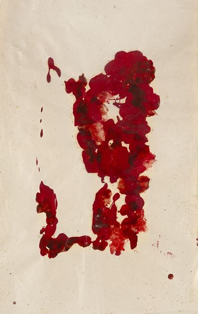 Frattura, tecnica mista su carta