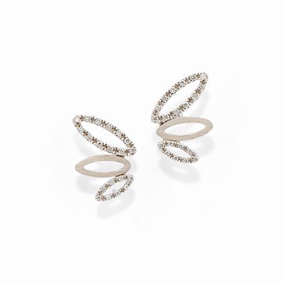 Orecchini in Oro Bianco 18k e Diamanti