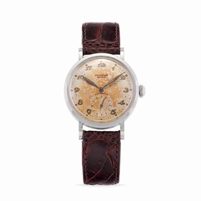 Solotempo, Orologio da polso anni '50 in acciaio con quadrante color crema