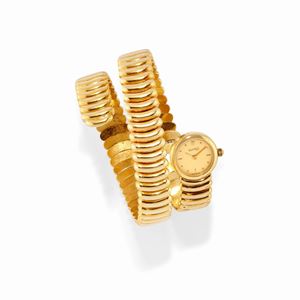 A 18k yellow gold wristwatch, Eberhard & Co.