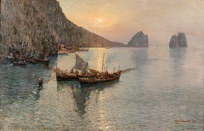 "capri, i Faraglioni dalla Piccola Marina"