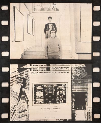 Verifica di una mostra, 1970, stampa su tela emulsionata