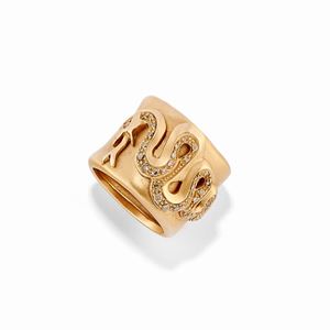 A 18k pink gold and diamond ring, Pomellato