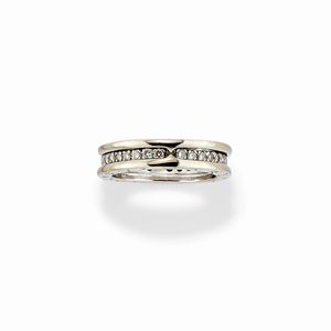 A 18k white gold and diamond ring, Bulgari, B-01 Collection, with box