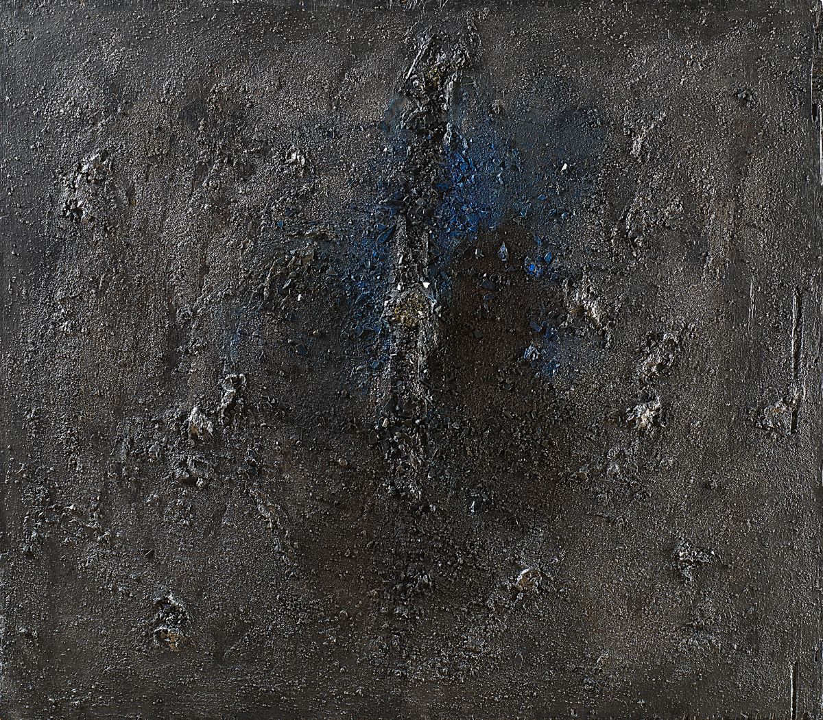 Agenore Fabbri - Lo spazio, 1959 (Sabbia, vetro e materiali vari su legno)