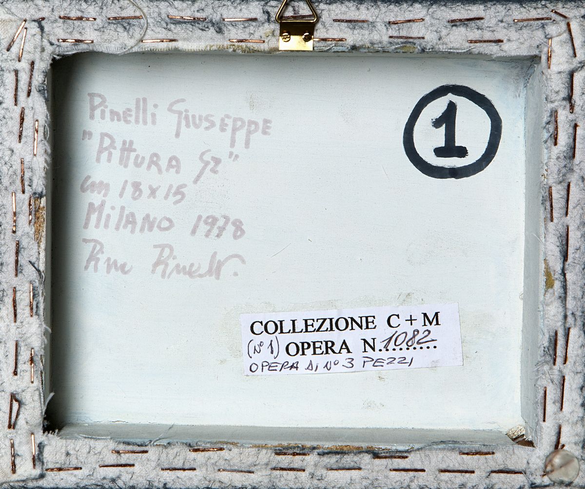 Pino Pinelli - Pittura GR (trittico, acrilico su flanella, 1978)