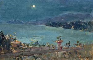 Rapallo, nocturne from a terrace overlooking the sea