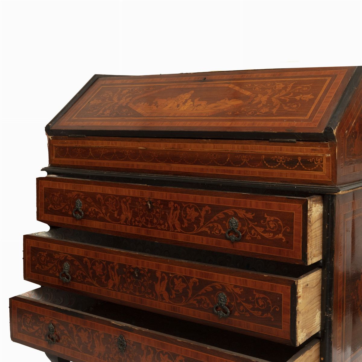 Ribalta Lombarda in Legno Intarsiato, Fine Secolo XVIII - Inizi Secolo XIX