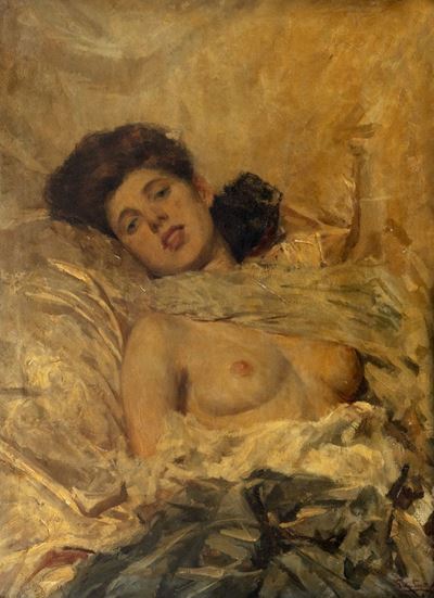 Nudo di donna, olio su tela