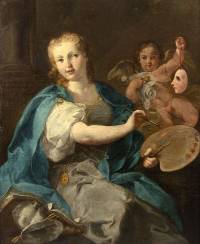 Autore ignoto, Allegoria della Pittura, olio su tela