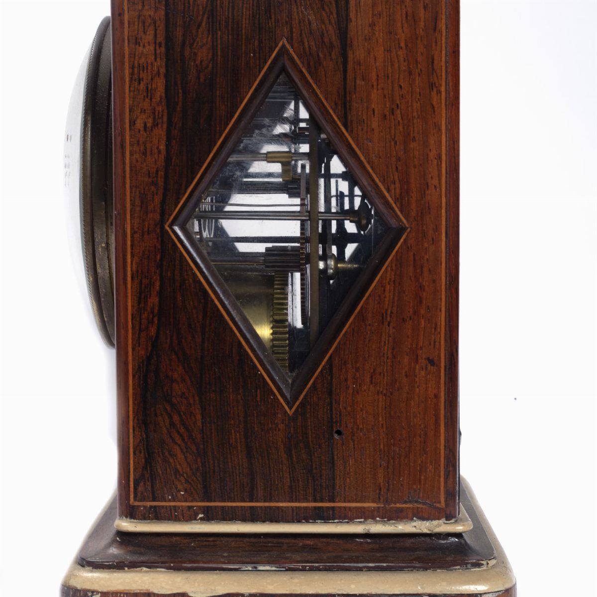 Pendola da Tavolo in Legno Intarsiato, Secolo XIX