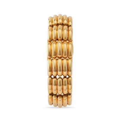Orologio bracciale reversibile in oro 18k, anni '40