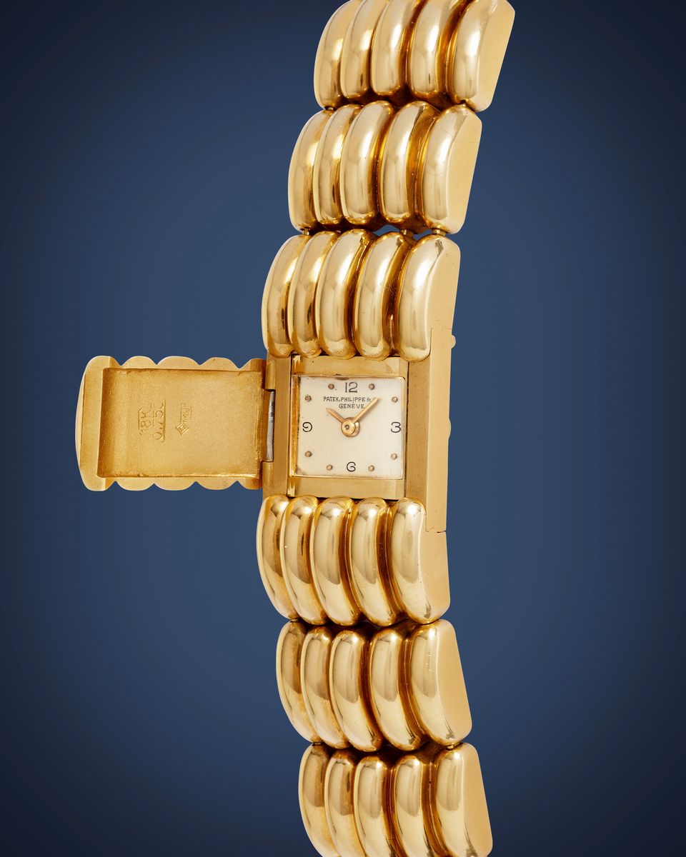 Patek Philippe - Orologio bracciale reversibile in oro 18k, anni '40