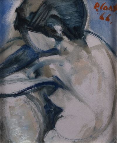 Fanciulla, olio su cartone, 1966