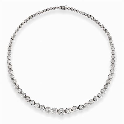 Collana in Oro Bianco 18k e Diamanti