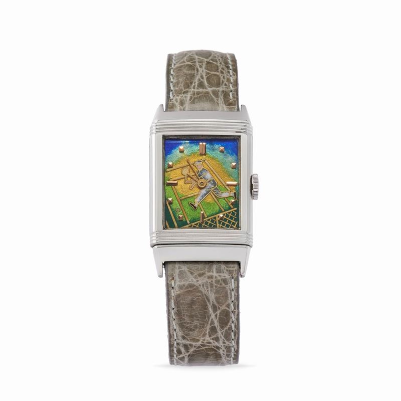 Jaeger LeCoultre Reverso with cloisonn enamel dial 40s