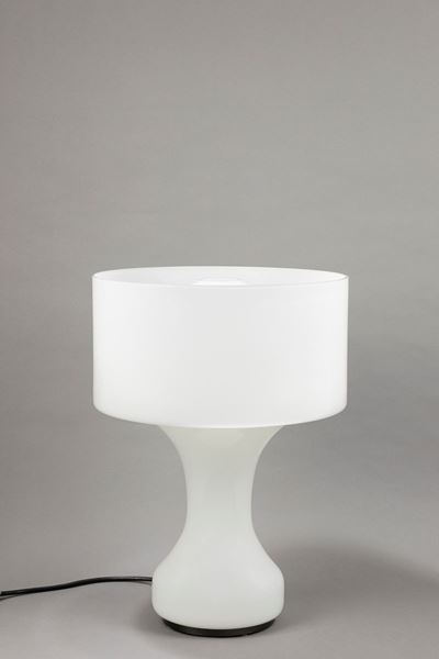 Lampada da Tavolo Sebenica in vetro soffiato e metallo, 1965