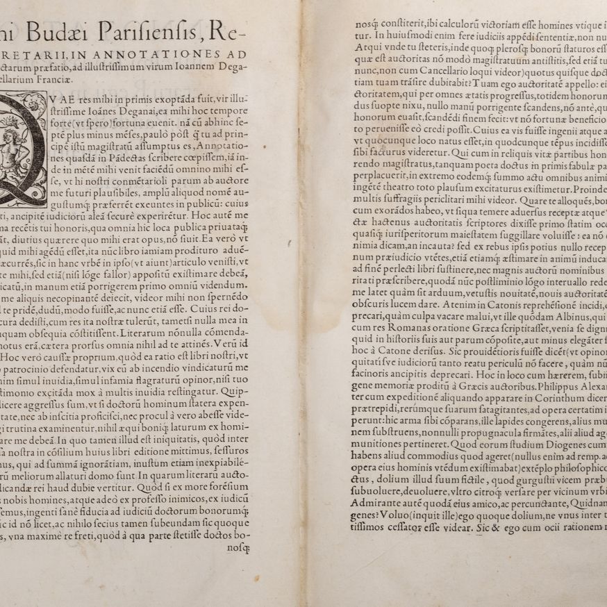 Budé, Guillaume - Budé, Annotationes Gulielmi Budaei Parisiensis: Annotazioni in 24 libri delle P...