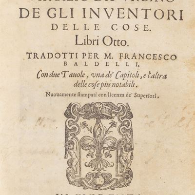 De gli inuentori delle cose. Libri otto, prima edizione in volgare del 1587