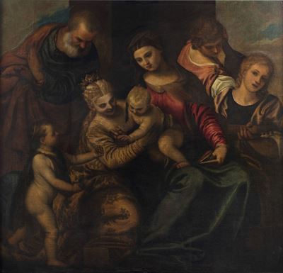 Giovanni Antonio Fumiani, Matrimonio mistico di Santa Caterina, olio su tela