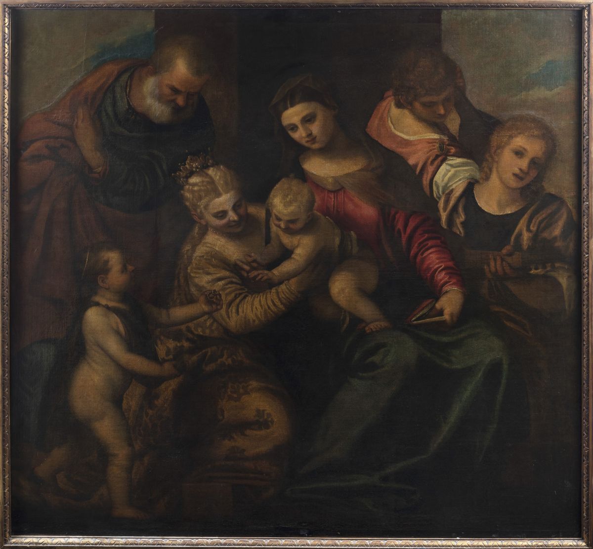 Scuola Veneta, Secolo XVII - Giovanni Antonio Fumiani, Matrimonio mistico di Santa Caterina, olio...