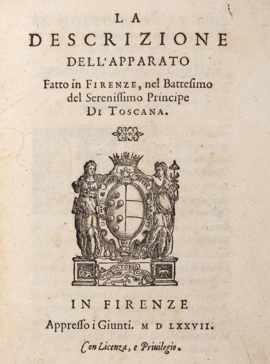Giunti, La descrizione dell'apparato fatto in Firenze nel battesimo del serenissimo principe di T...