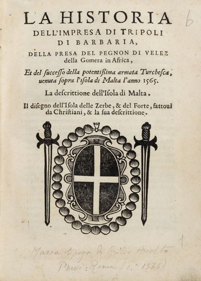 Ulloa Alfonso, La Historia dell'impresa di Tripoli di Barberia e della presa di Malta nel 1565