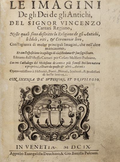 Le Imagini De gli dei De gli Antichi, del Signor Vincenzo Cartari Reggiano, nelle Quali Sono Desc...