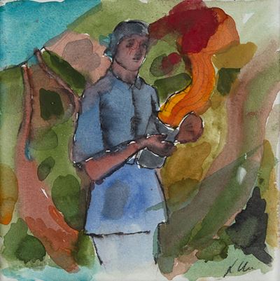 Senza titolo, acquerello su carta, 2005-2006