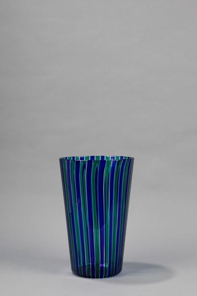 Vaso in vetro di Murano soffiato