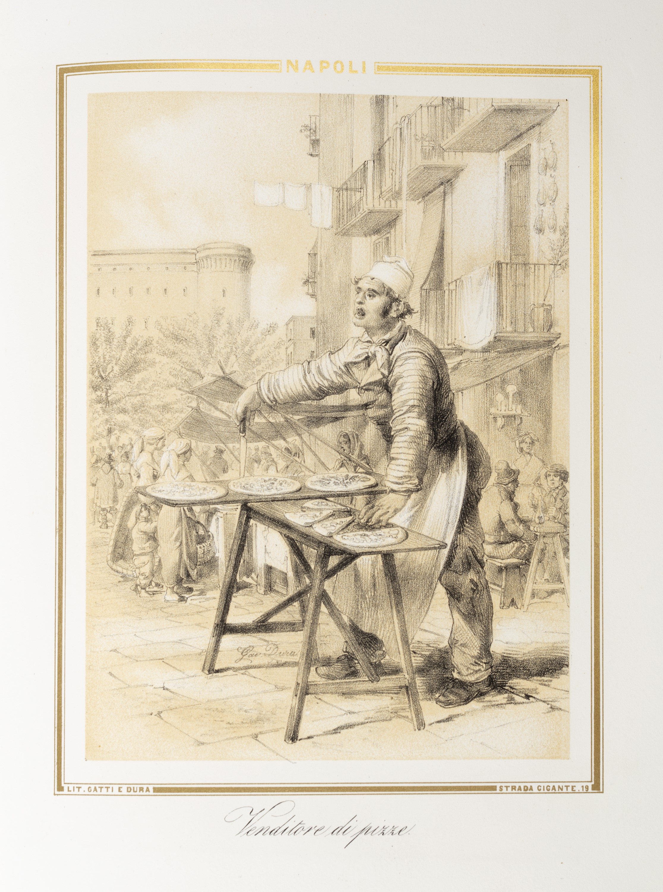 Gaetano Dura - Napoli e contorni - Litografia con 24 opere