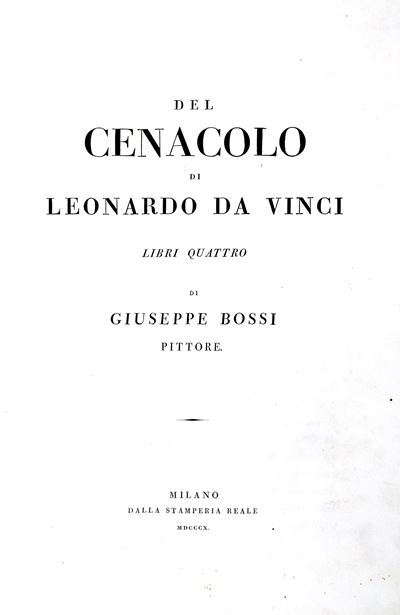 Del Cenacolo di Leonardo da Vinci, libro illustrato del 1810