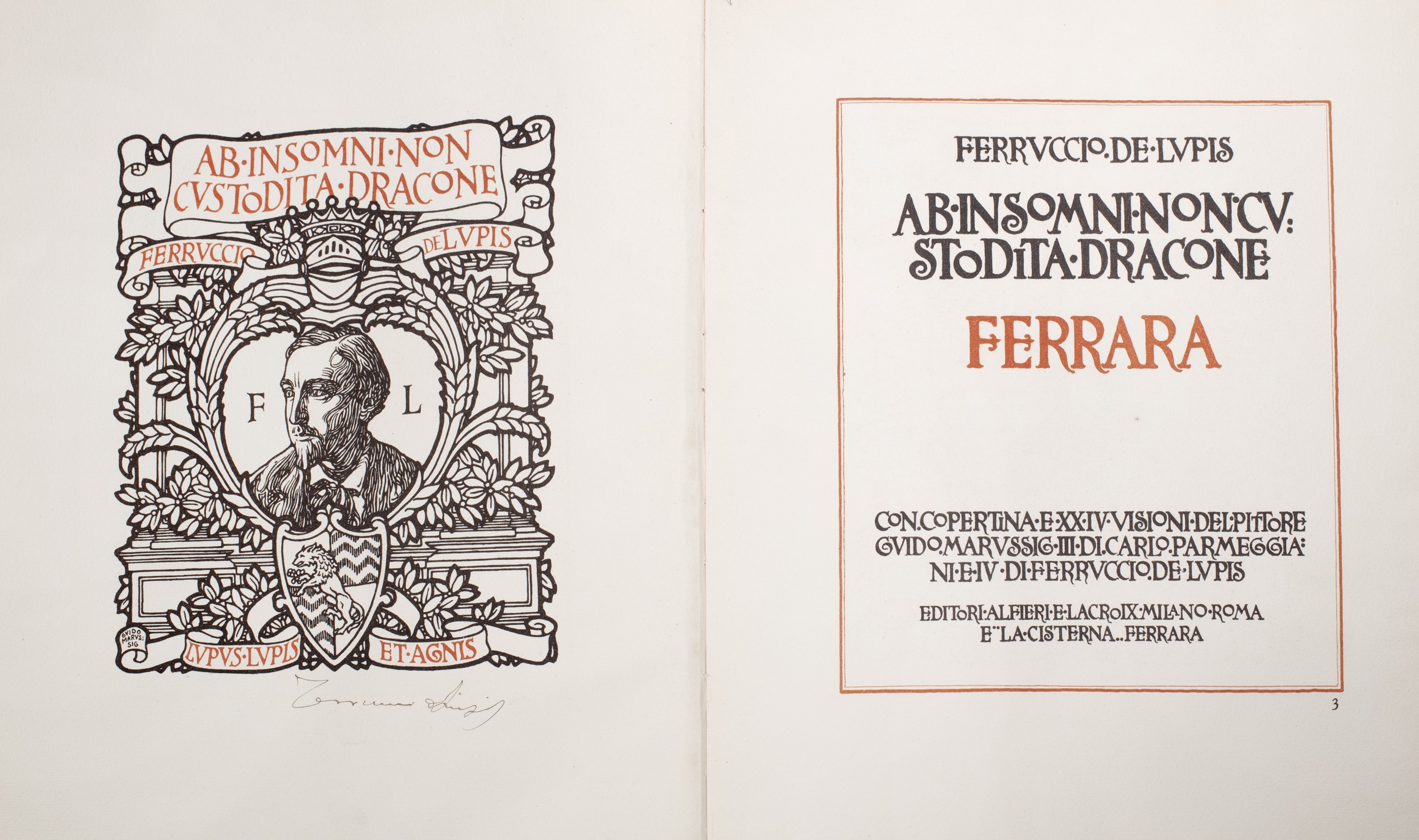 Autore non identificato, Ab insomni non custodita dracone, 1925