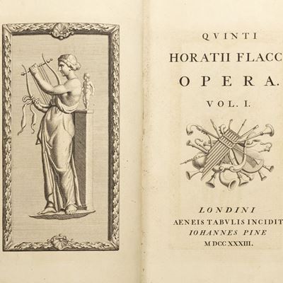 Opera, calcografia con apparato iconografico inciso da John Pine, 1733