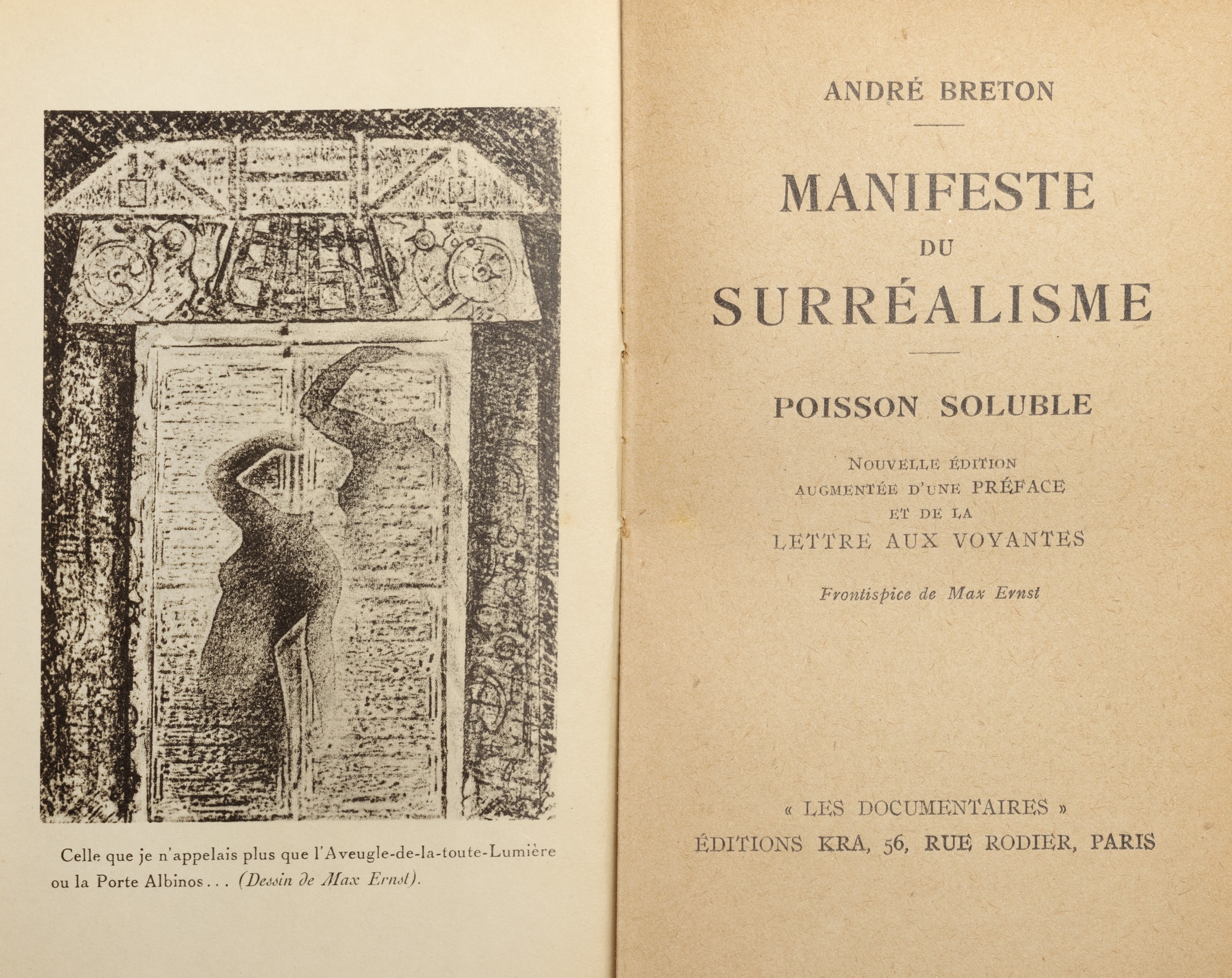 Breton, André - Manifeste du Surréalisme poisson soluble 1929